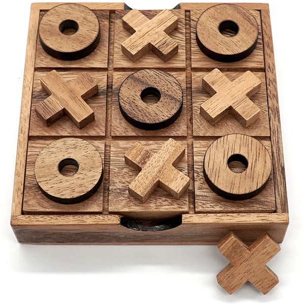 Tic Tac Toe Wood Coffee Tables Family Games to Play and a Classic Game Home Decor for Living Room Rustic Table Decor and Use as Game Top Wood Guest Room Decor Strategy Board Games for Families