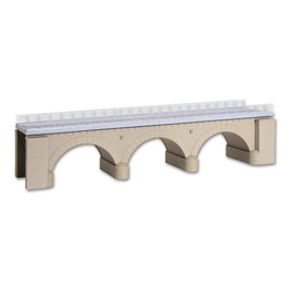 H0 Single track straight stone arch bridge