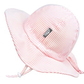 Jan & Jul Boys 100% Cotton Wide Brim Sun Hat, Pink Star