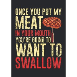 Notizbuch A5 liniert mit Softcover Design: Lustiger Männer Spruch Grill Fleisch Geschenk Vatertag: 120 linierte DIN A5 Seiten