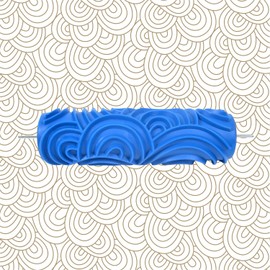Nichiyo Rodillo de goma texturizada de 17,78 cm, rodillo de pintura de un solo color, DIY, con patrón decorativo, utilizado para la decoración de paredes del hogar (EG061C)