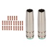 2 Shroud & 25 x 1.0mm Contact Tips MIG Welding