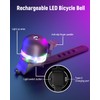 Bike Bell Bicycle Bell with RGB Lights: Crisp Loud Melodious