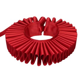 SSDH Victorian Renaissance Elizabethan Ruffle Neck Collar white Cosplay Choker (Red)