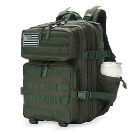 Lovelinks21 25L Military Tactical Backpack Small Army Assault Pack Molle Daypack for Men and Women for Work Travel Gym Outdoor Hiking Camping (Army Green)