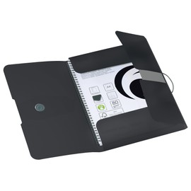 Herlitz 11205986 Gummizugmappe 3er Pack PP A4 opak schwarz