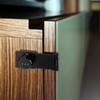 Redunest Password Rotary Hasp Locks,Black 1 Pack Cabinet Locks with
