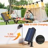 YOSION Solar Powered Warm White LED Outdoor String Light with