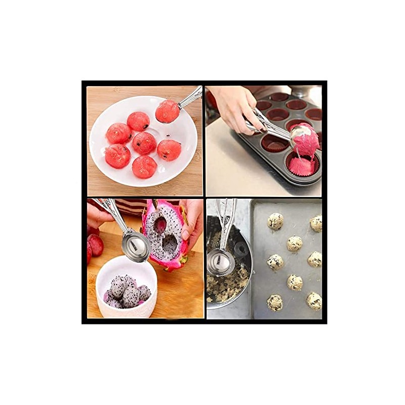 Ice Cream Scoop, Stainless Steel Ice Cream Scooper Professional No-Slip