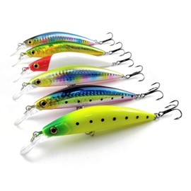 Qb100116c01n0 (Orludo Fishing Gear) 3.5 inches (8.8 cm), 0.9 oz (26 g), Minnow Set, Great for Salt Water (Sea Bass, Flounder) Fishing Lure Set, A+B Color
