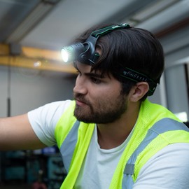 Police Security Blackout-R Headlamp Flashlight - Ultra-Bright Rechargeable Headlamp