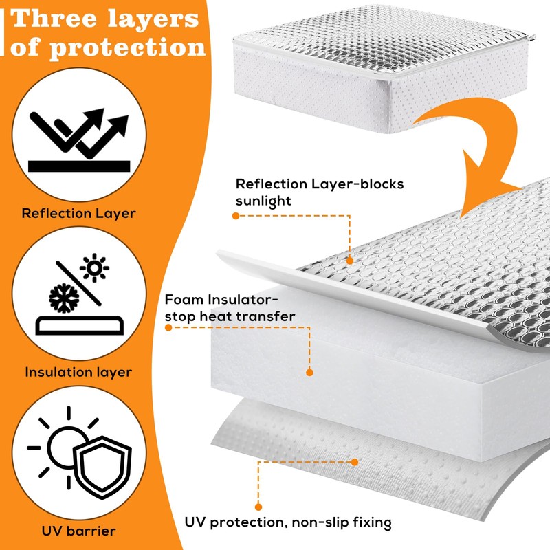 1PCS RV Skylight Insulator 14x14x2.8,RV Vent Insulator and Skylight Covers,Waterproof