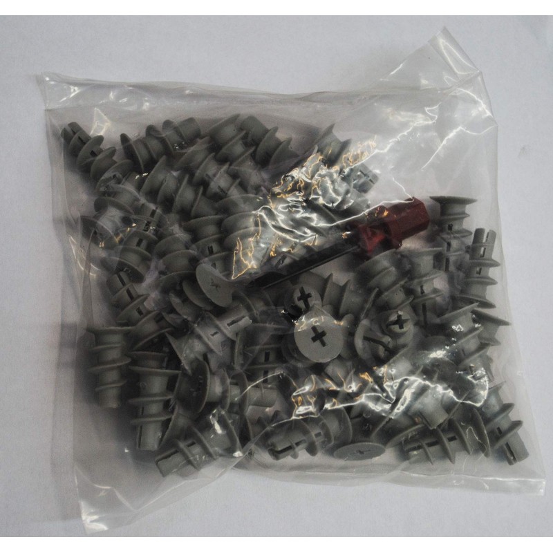 Set of 50 Cavity Dowels with Setting Tool Plasterboard Dowels