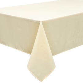 Home Direct Extra Large Rectangular Fabric Tablecloth 150x300cm 59"x118" Cream