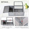 PawHut Wooden Tortoise House Indoor Turtle Habitat Enclosure Outdoor Reptile