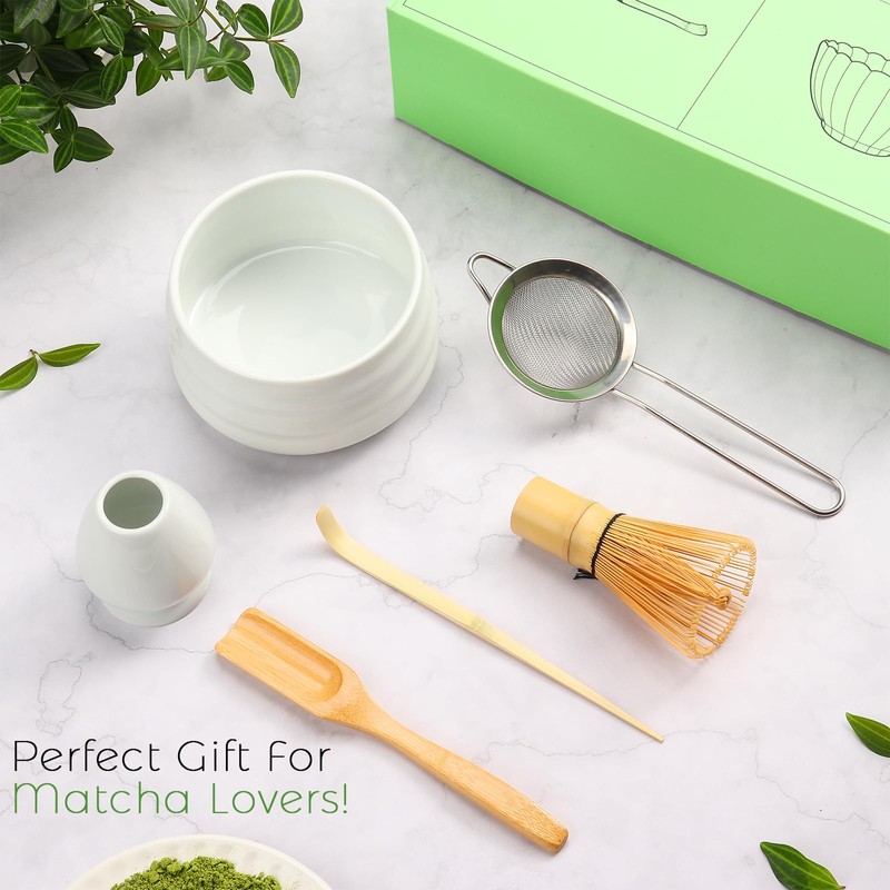 Geebuzz Matcha Whisk Set - Matcha Bowl and Bamboo Matcha