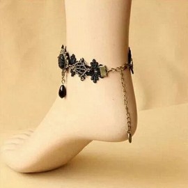 Launers Pulsera Tobillo Punk Encaje Vintage, Cadena Para Tobillo.