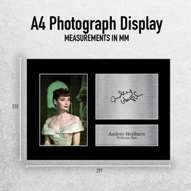 HWC Trading A4 Audrey Hepburn Roman Holiday Gifts Printed Signed Autograph Picture for Movie Memorabilia Fans