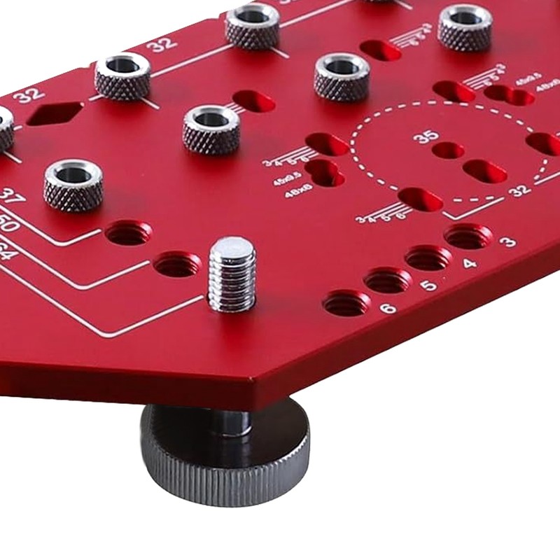 Shelf Pin Drilling Jig 2 in 1 35mm Aluminum Alloy