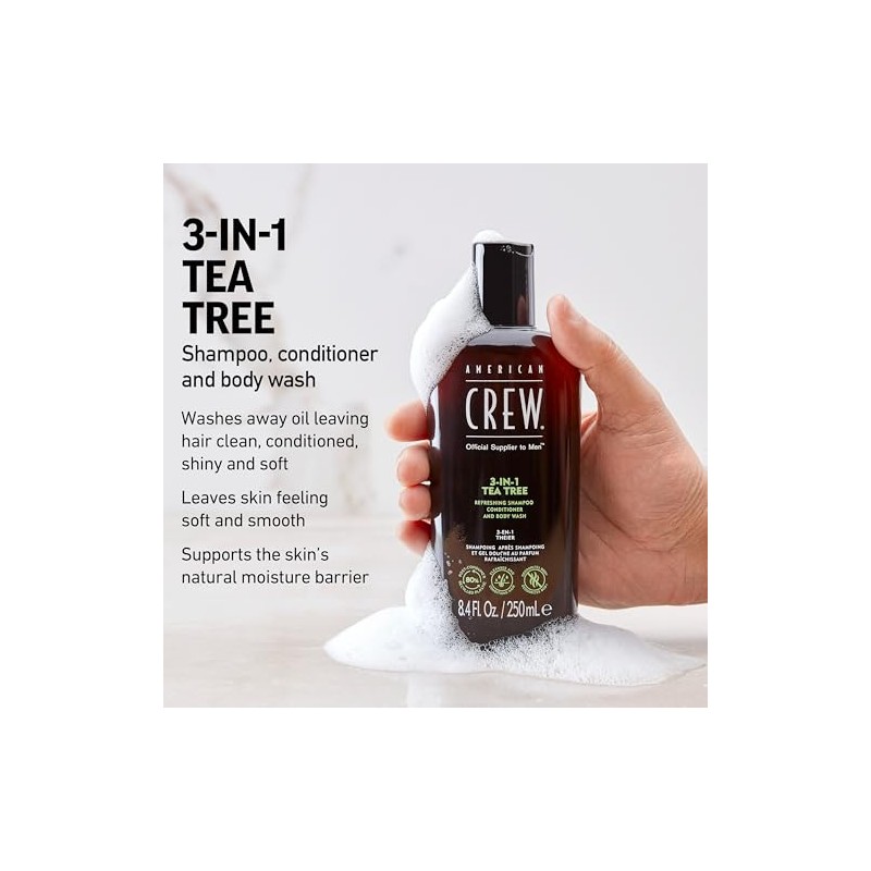 American Crew 3-In-1 Tea Tree Shampoo & Conditioner & Body