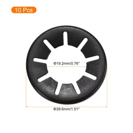 sourcing map M20 10Pcs Bearing Clamp Washer, 65Mn Internal Tooth Washers Tooth ing Ring Washers Quick Speed Nut ing Fastener, Black