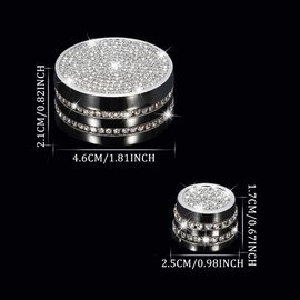 TOMALL Bling Sound Volume Knob Cover Compatible with Mazda 3 CX-30 ATENZA Center Console Multimedia Volume Knobs Cover Meida Audio Volume Button Cover Shiny Interior Bling Ring Decoration for Car