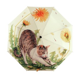 TaissBocco Cute Deer Folding Umbrella Rain Sun Compact Automatic Umbrella Sunblock Windproof for Women Men Girls Boys (T11)