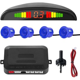 Sensores de aparcamiento de marcha atrás para coche, sistema de radar de aparcamiento, kit de 4 sensores traseros, alarma de sonido automático,