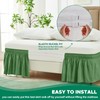Biscaynebay Wrap Around Bed Skirts for Queen Beds Short Drop