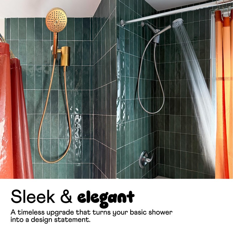 Sproos - Handheld Shower Head, High Pressure, 3 Spray Functions