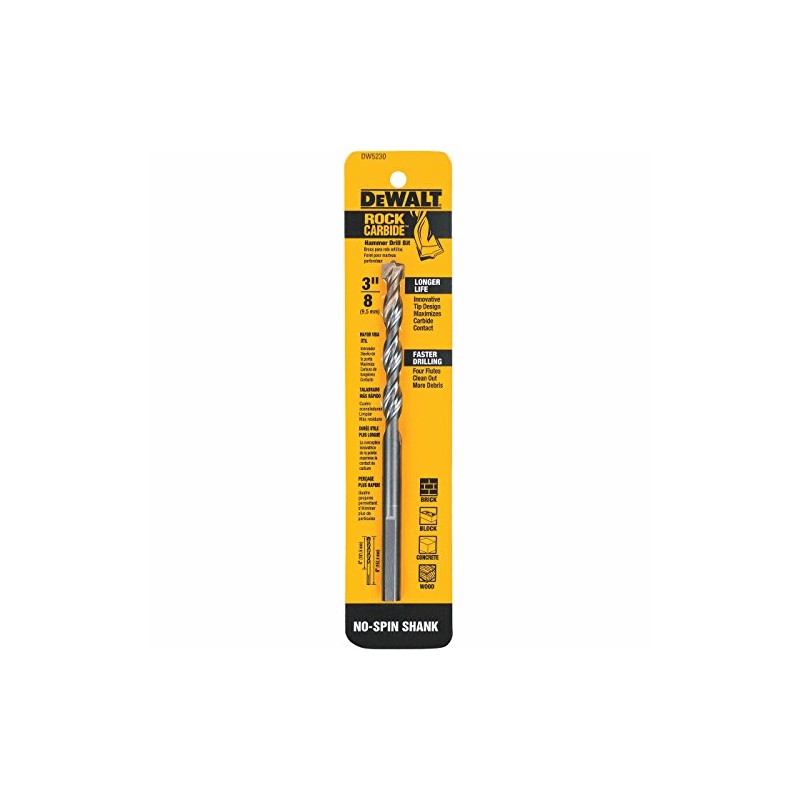 DEWALT DW5230 3/8-Inch x 6-Inch Carbide Hammer Drill Bit ,