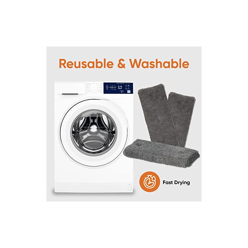 Superio Microfiber Mop Head Replacement for Self-Wring Miracle Mop, Microfiber