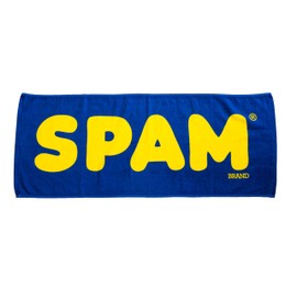 Spam Face Towel, White, Blue, Yellow, Women's, Men's, Local Okinawa, Limited, Casual T-Shirt, Coordinate Spamt (SPAM Logo)