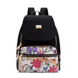 FOLOVEYA Backpack Womens Fashion Daypack Anti Theft Waterproof Backpacks Printed Design Multi Pocket Bag Casual Daypack for Work College Travel Shopping Large Polyester Backpack Orange