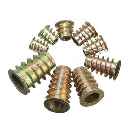 Veda M8 X 15 TYPE D THREADED WOOD INSERT NUTS (PACK OF 25)