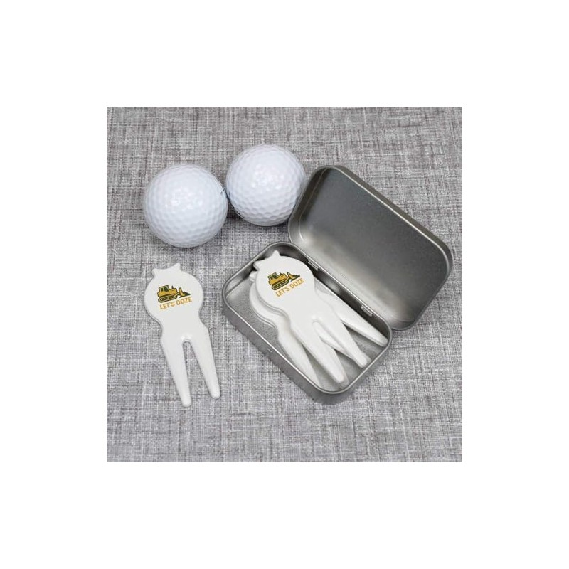 Azeeda 'Let's Doze Bulldozer' Golf Divot Tool/Repair Fork Gift Set
