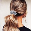 Fashey Pearl Hair Tie Elastic Ponytail Holders Blue Beads Hair