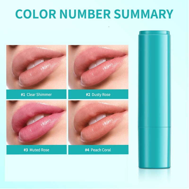 WenFeng Lip Tint Hydrating,Lightweight & Creamy Tinted Lip Balm,4 Pcs