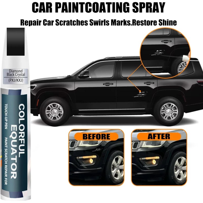 SNSIR Touch Up Paint Kit for Jeep PXJ/KXJ Diamond Black