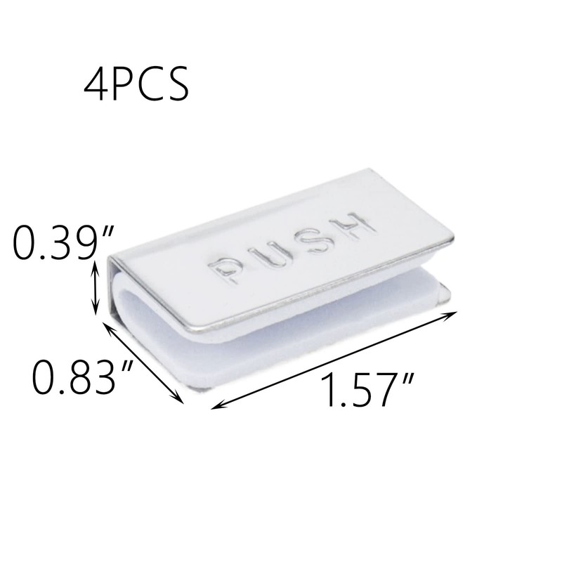Crapyt 4 PCS Glass Door Magnetic Touch 1.57"×0.83"×0.39" Door Clamp