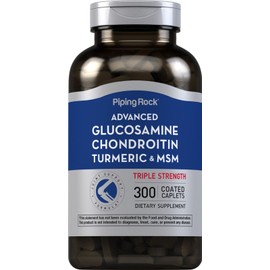 Piping Rock Glucosamine Chondroitin Turmeric MSM Complex  | 300 Caplets | by Piping Rock