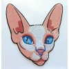 MILITRADER Hairless Egyptian Cat Face Pretty Kitty Head Patch (100%