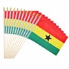 Ckexin 25Pack Small Ghana Flag Handheld Mini Ghanaian Flags on
