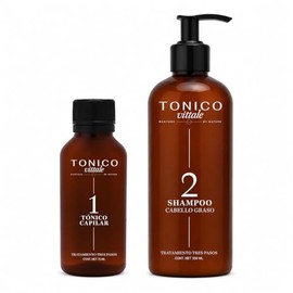 Tonico Vittale | Kit 2, Tónico Y Shampoo Para Cabello Grasoso | Crecimiento, Reparación Y Fortalecimiento Capilar | Hidratación Y Suavidad | Fórmula Ingredientes Naturales sin Parabenos | Unisex