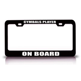 Custom Brother - Cymbals Player ON Board Music Musician Metal Car SUV Truck License Plate Frame Bl o27