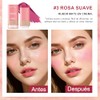 Rubor Multifuncional en Crema con Esponja Incorporada, 3 en 1