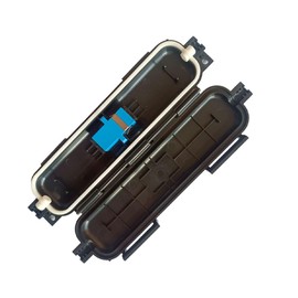 Optical Fiber Waterproof Connection Box FTTH Drop Cable Protection Box with SC Coupler Outdoor IP67 SC Singlemode Fiber Optic Junction Box