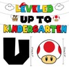 Leveled Up to Kindergarten Banner First Day of Kindergarten Decorations,
