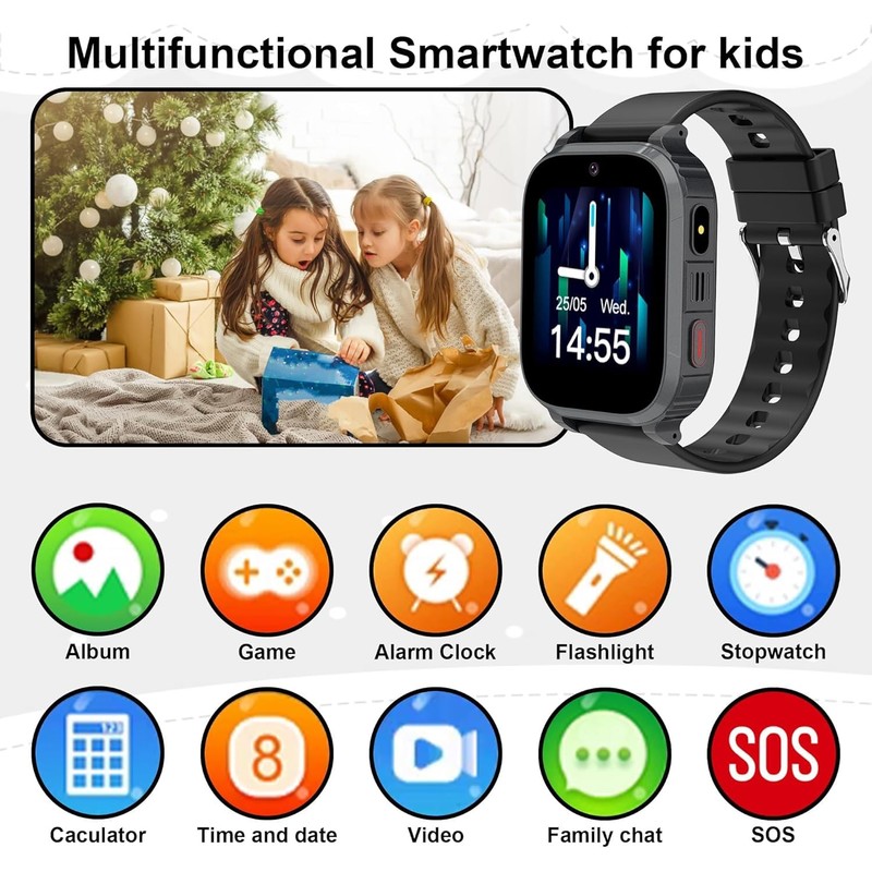 Moikmlih GPS Smartwatch Kinder mit SOS
