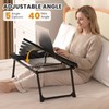 Laptop Bed Desk, 5-Angle Adjustable Bed Laptop Table with Cup